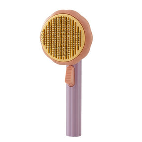 Pumpkin Pet Brush Self Cleaning Slicker Cat Brush for Shedding Dog Cat Grooming Comb Removes Loose Underlayers and Tangled Hair