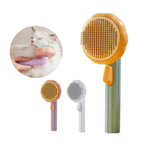 Pumpkin Pet Brush Self Cleaning Slicker Cat Brush for Shedding Dog Cat Grooming Comb Removes Loose Underlayers and Tangled Hair